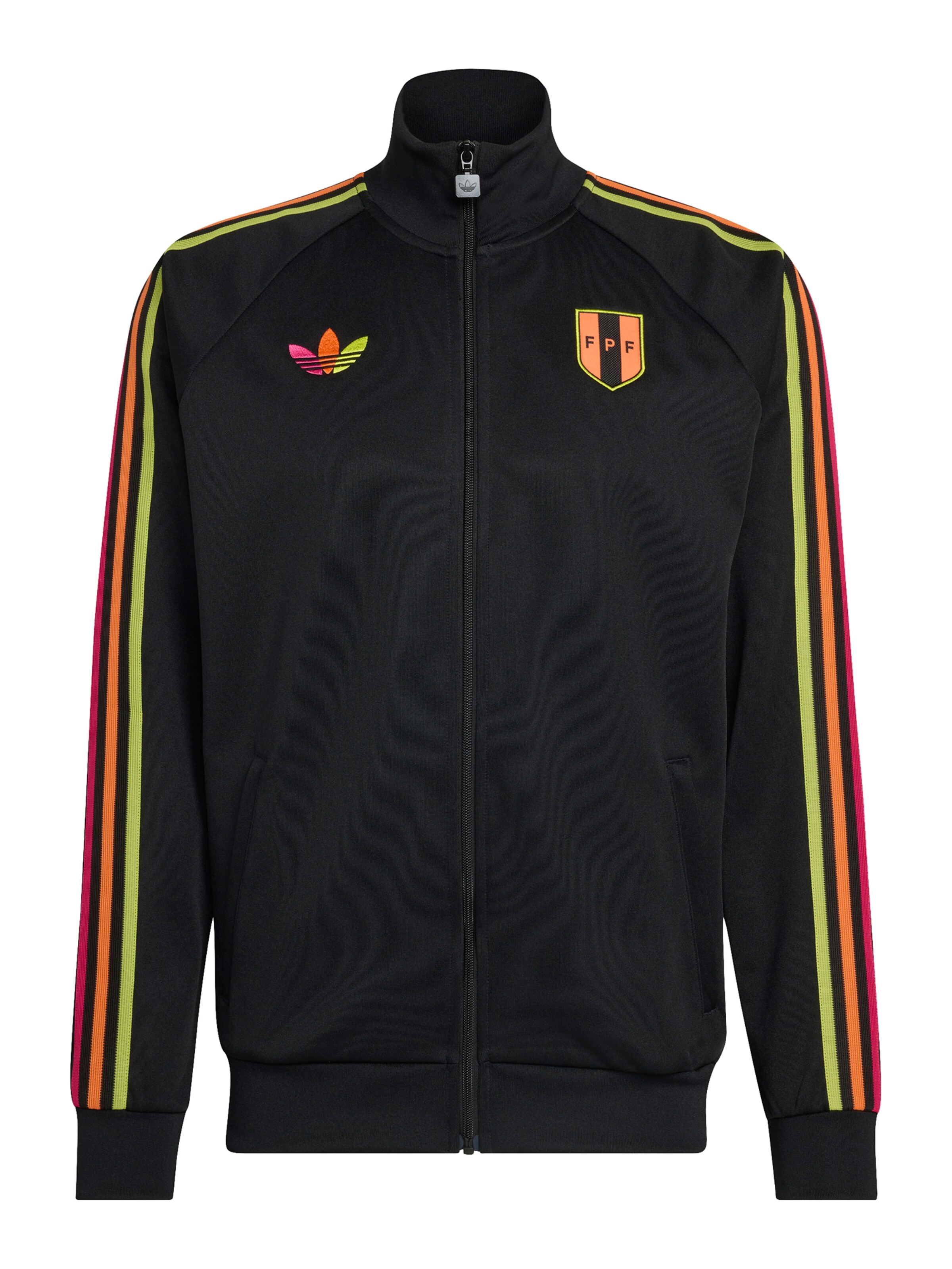 Bluză cu fermoar sport 'Peru' de la ADIDAS PERFORMANCE pe negru: față