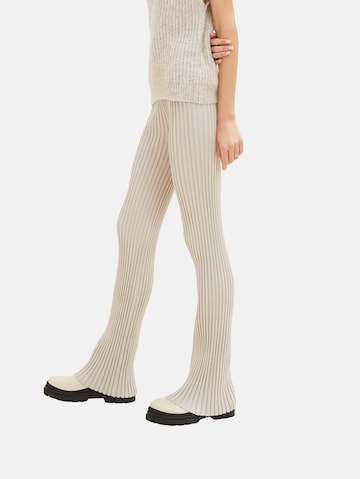 TOM TAILOR DENIM Flared Broek in Beige