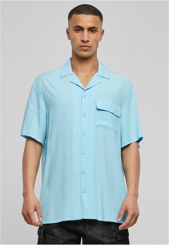 Comfort fit Camicia di Urban Classics in blu: frontale