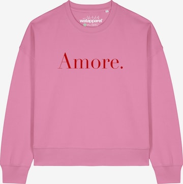 Watapparel Sweatshirt 'Amore' in Pink: Vorderseite