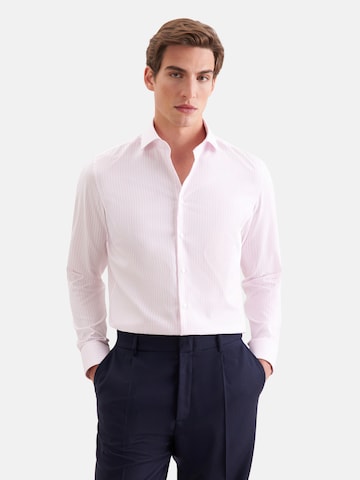 Coupe slim Chemise business SEIDENSTICKER en rose : devant