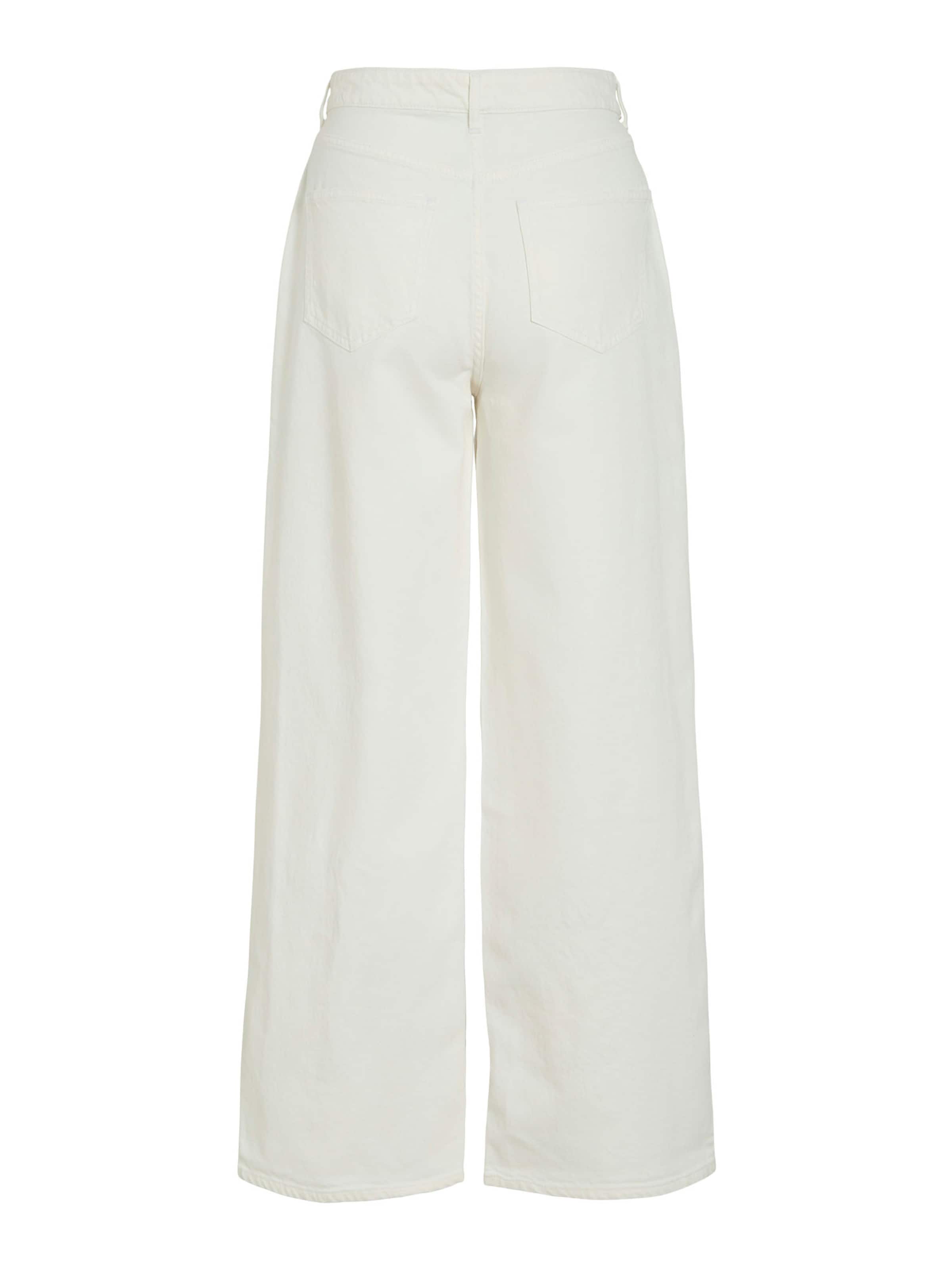 VILA Широкий Джинсы 'VIFREYA' в Белый