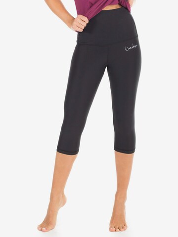 Winshape Slimfit Sportbroek 'HWL202' in Zwart: voorkant