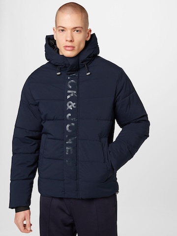 JACK & JONES Winter Jacket in Blue: front