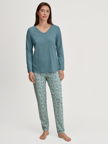 CALIDA Pyjama 'Ornament Nights'‌‌‌‌ in Blau: Vorderseite