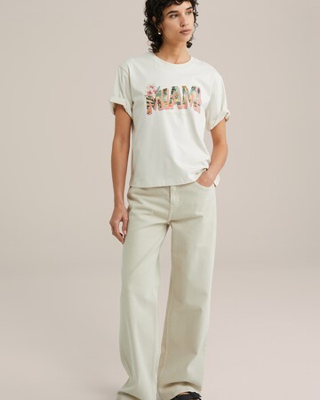 Wide Leg Jean WE Fashion en beige
