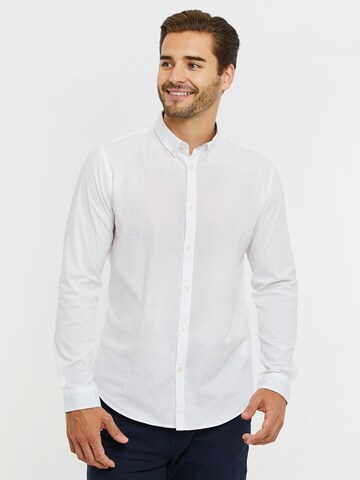 Threadbare Regular Fit Hemd 'Dapper' in Weiß: Vorderseite