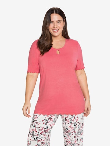 SHEEGO Pajama Shirt in Pink: front