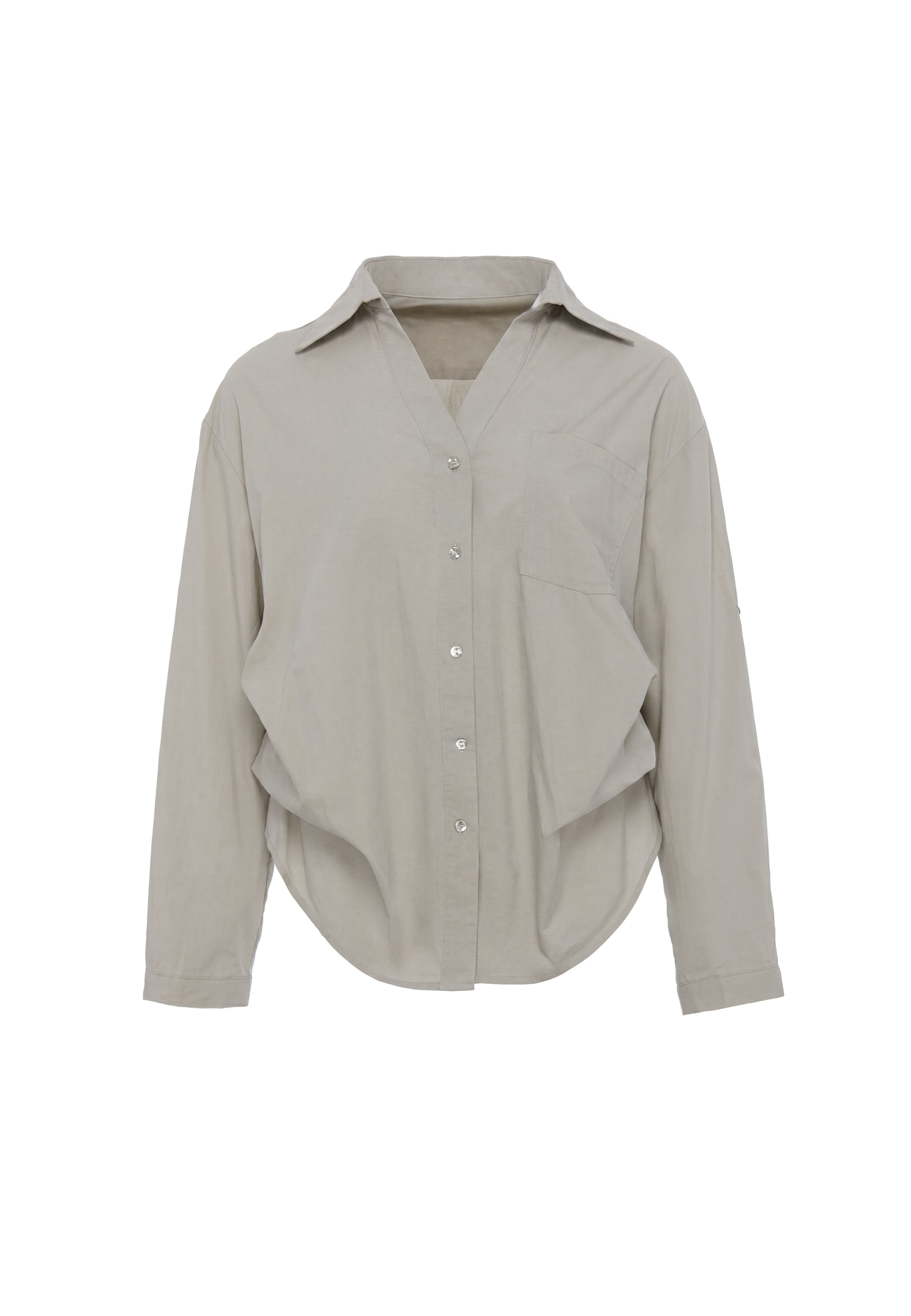 faina - Blusa em cinzento: frente
