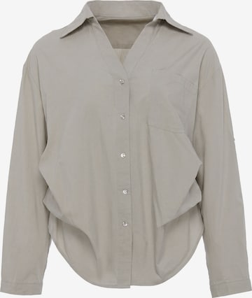 faina - Blusa em cinzento: frente