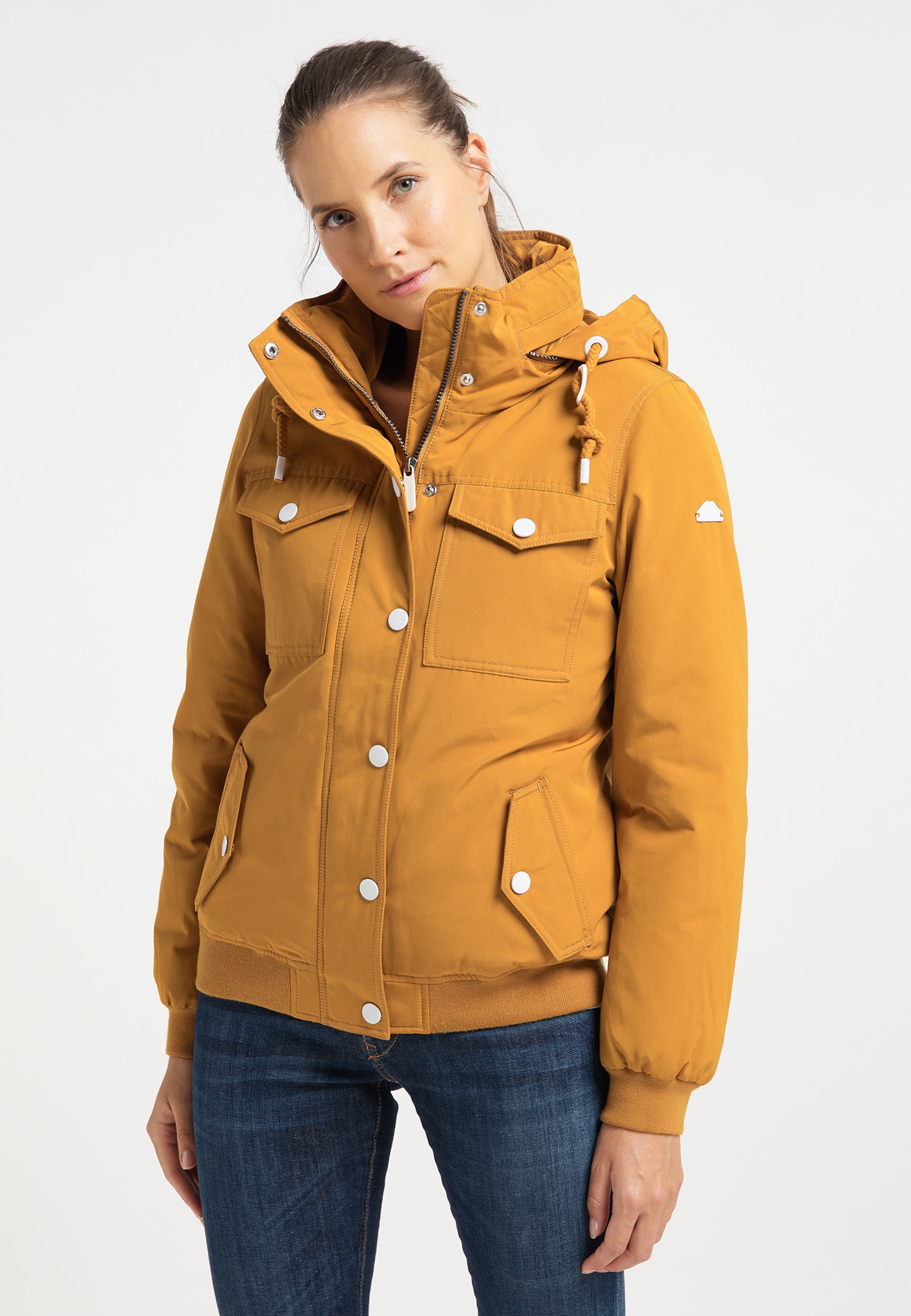 mustard winter jacket