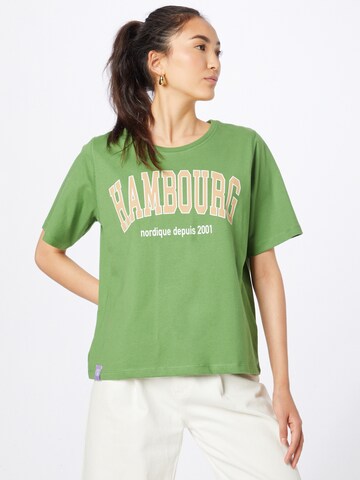 Derbe Μπλουζάκι 'Hambourg' σε πράσινο: μπροστά