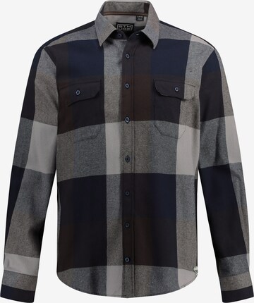 STHUGE Regular fit Button Up Shirt in Black: front