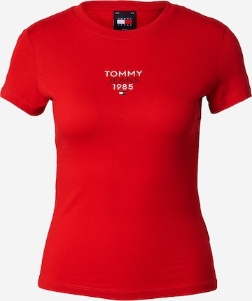 Tommy Jeans Shirt 'ESSENTIAL' in Rood: voorkant