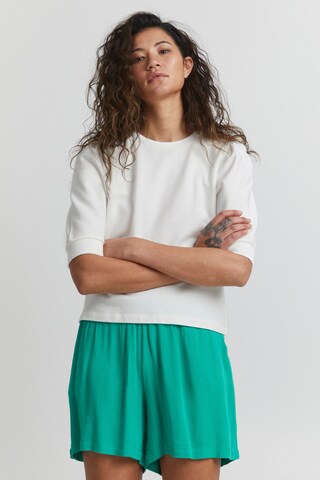 ICHI Sweatshirt 'IHYARLET' in Wit: voorkant