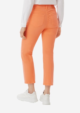 comma casual identity Flared Pleated Pants in Orange: back