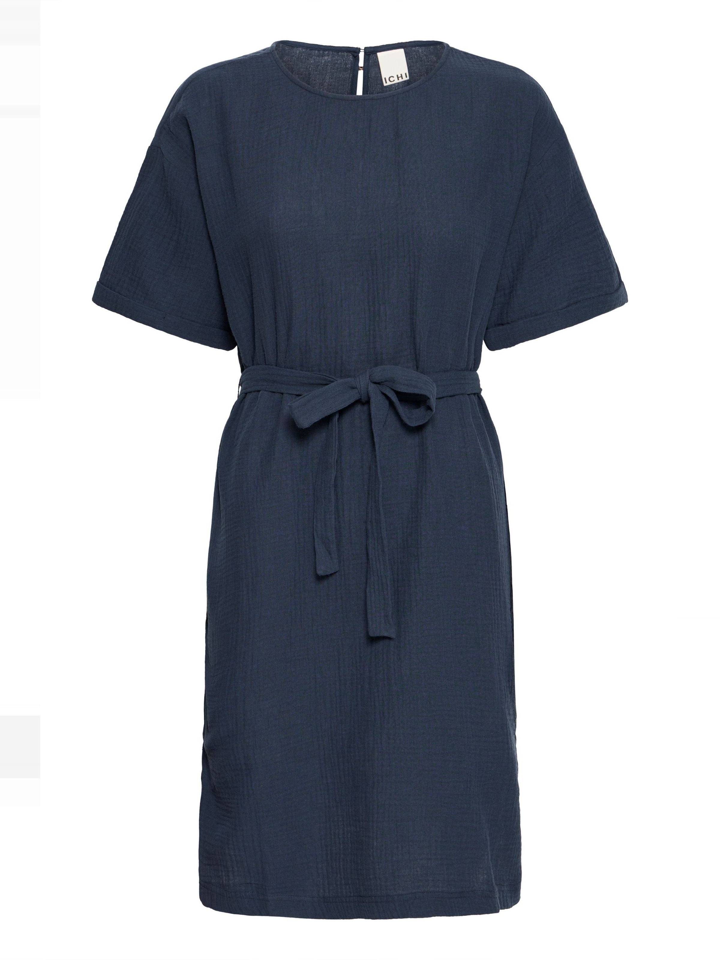 ICHI Jurk 'IHMIKA' in Blauw: voorkant