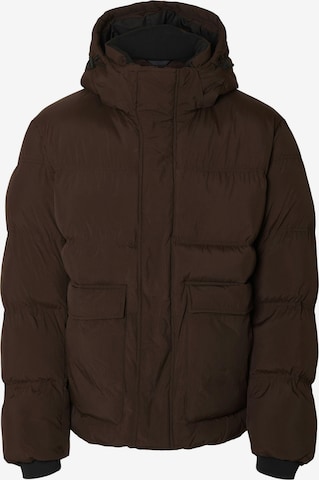 Veste d’hiver 'SLHANDERS' SELECTED en marron : devant