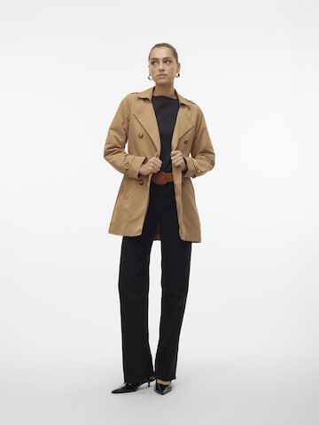 VERO MODA Between-Seasons Coat 'CHLOE' in Brown