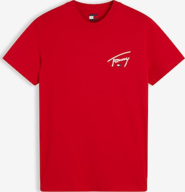 Tommy Jeans - Camiseta 'SIGNATURE' en rojo: frente
