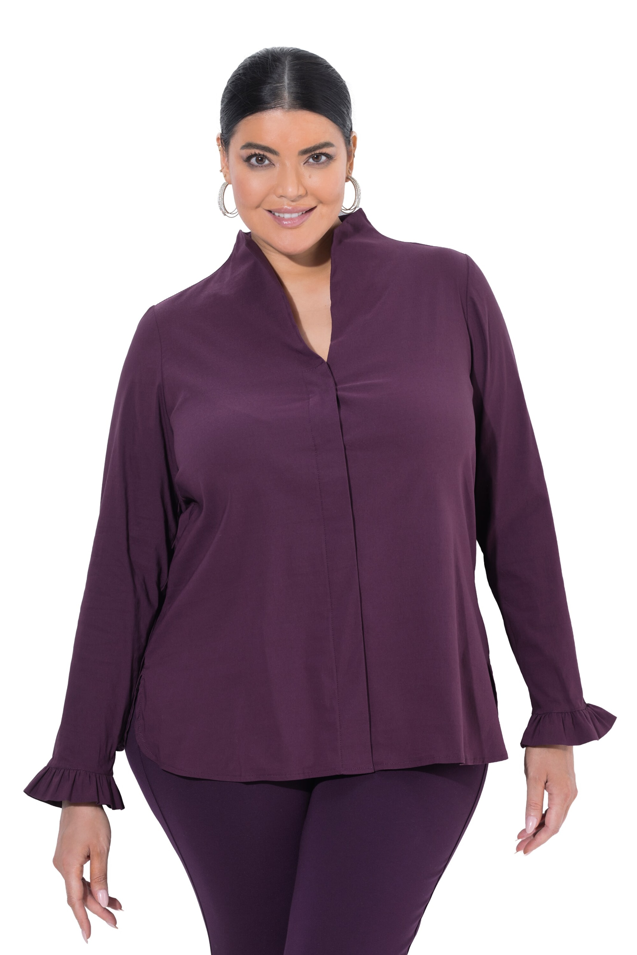 Ulla Popken Bluse in Lila: Vorderseite