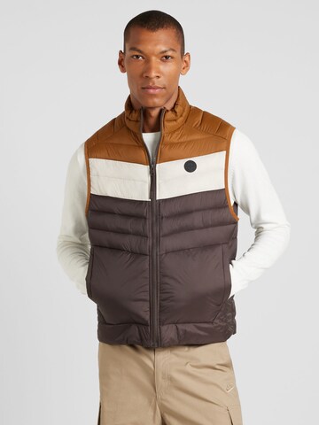 Gilet 'JJESPRINT' JACK & JONES en marron : devant