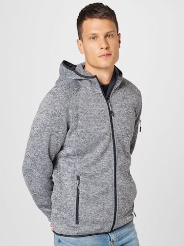 CMP Athletic Fleece Jacket in Grey: front