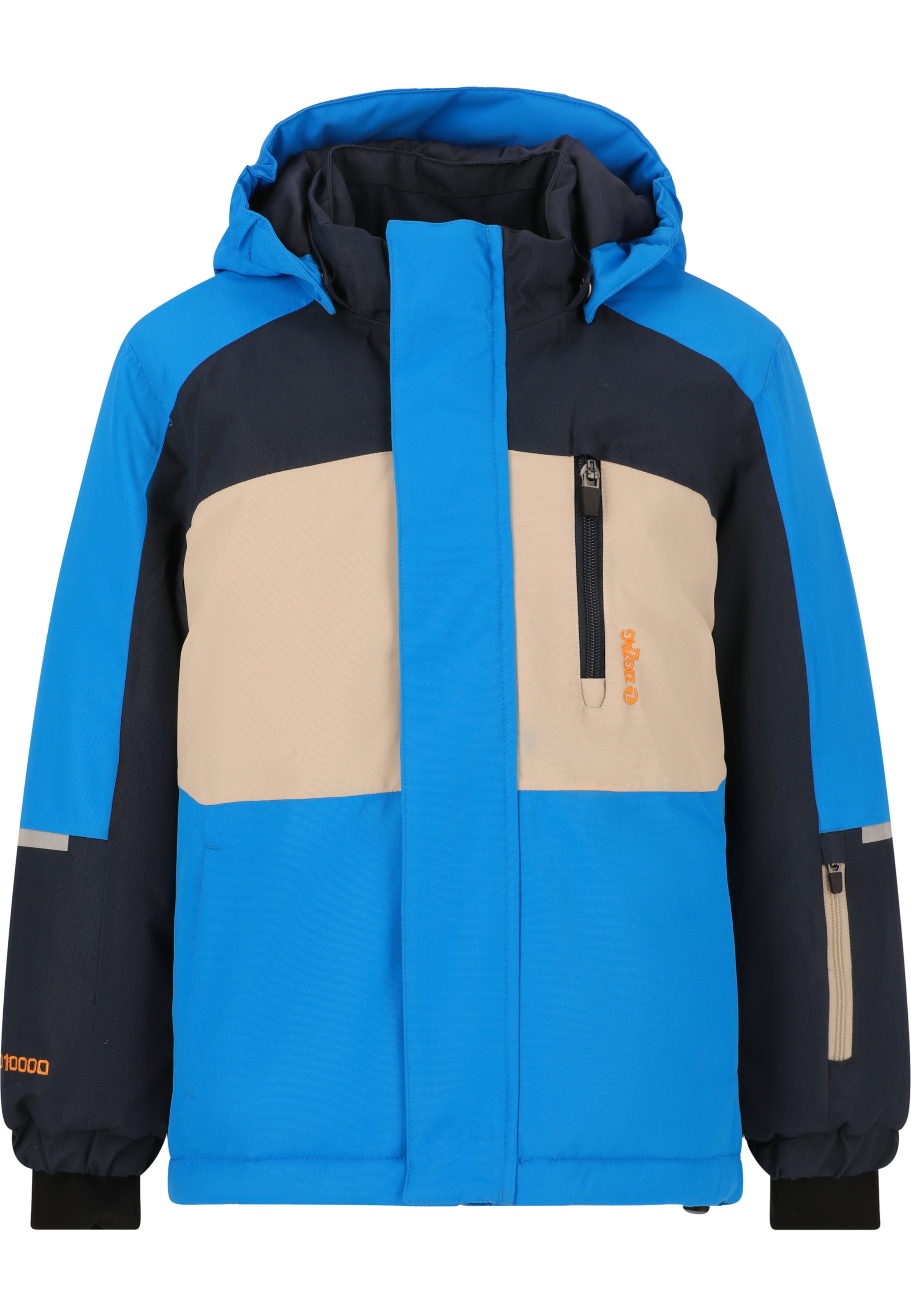 ZigZag Winter Jacket 'Scout' in Blue: front