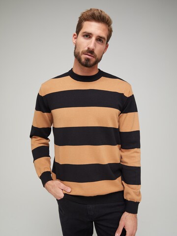 ABOUT YOU x Kevin Trapp Pullover 'Linus' in Braun: predná strana