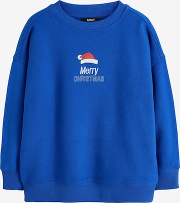 Next Sweatshirt 'Christmas' in Blau: Vorderseite
