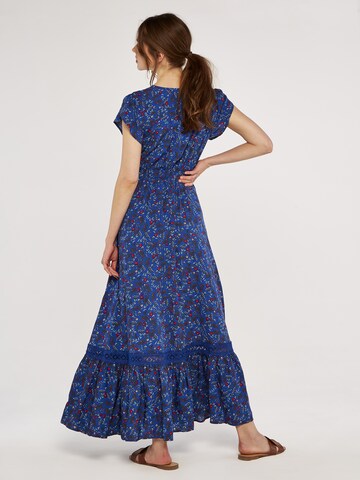 Apricot Sommerkleid in Blau