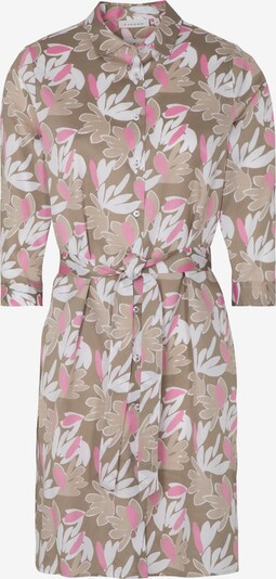 ETERNA Kleid in dunkelbeige / pink / weiß, Produktansicht