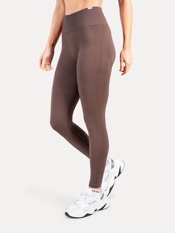 Skinny Leggings Smilodox en marron