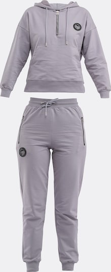 Tom Barron Jogginganzug in grau / schwarz, Produktansicht