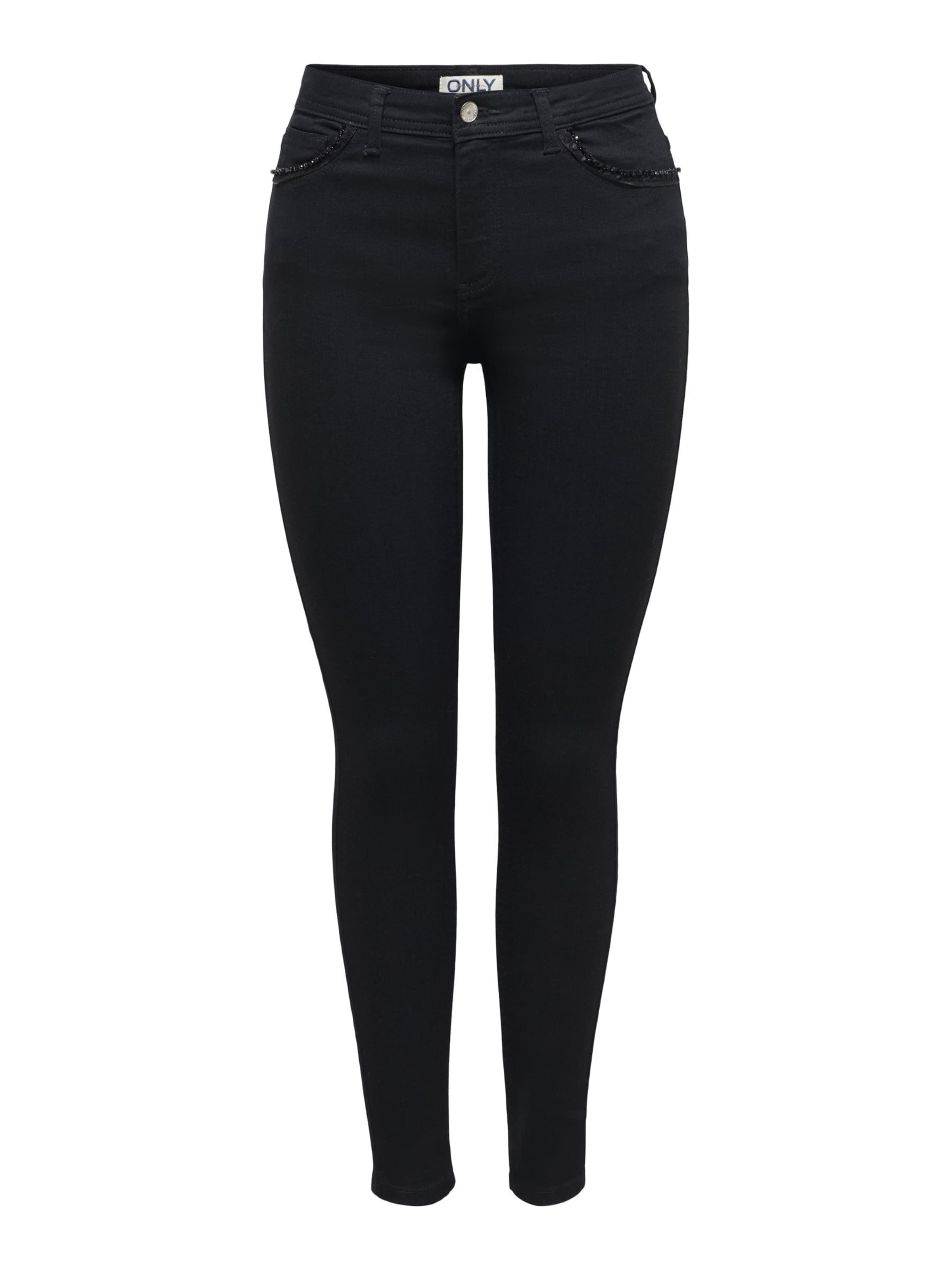 Skinny Jeans 'WAUW' di Only Tall in nero: frontale