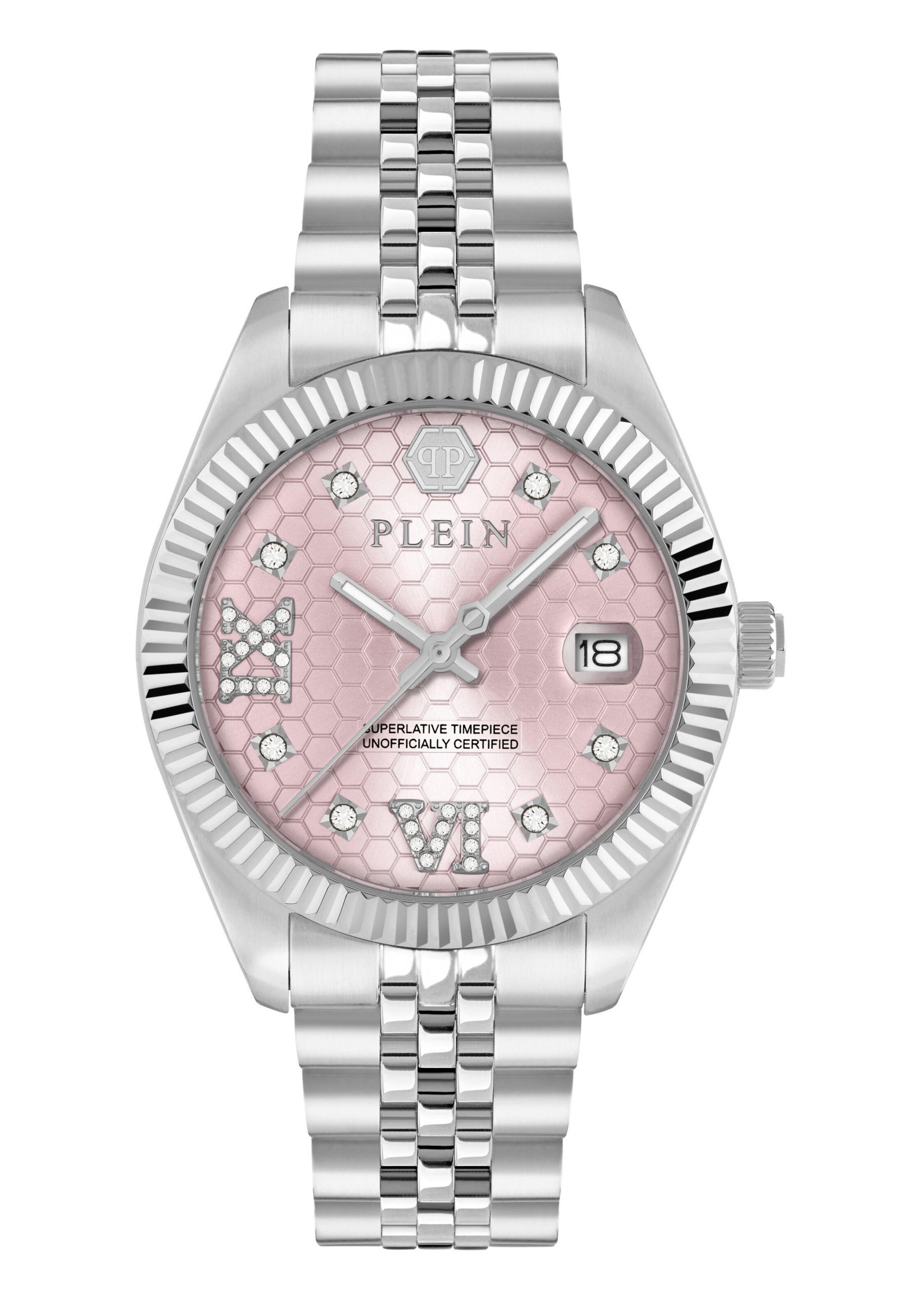 Montre à affichage analogique 'Date Superlative' Philipp Plein Watches en argent : devant