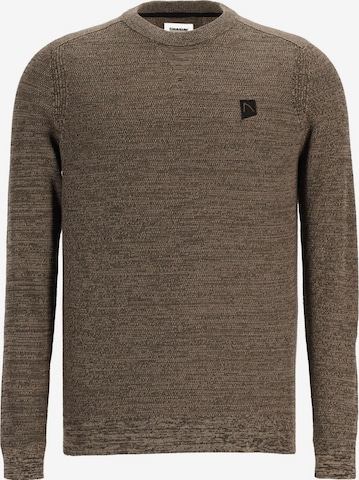 CHASIN' Trui 'Basal' in Bruin: voorkant