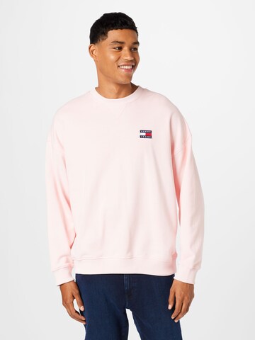 rozā Tommy Jeans Sportisks džemperis: no priekšpuses