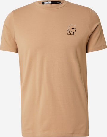 Karl Lagerfeld T-Shirt in Beige: Vorderseite