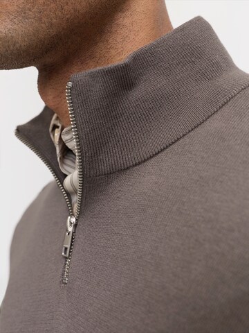 JACK & JONES Sveter 'JJEEMIL' - Hnedá