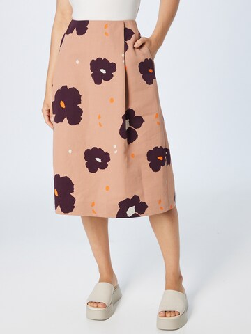 Marimekko Skirt 'Lennokki' in Beige: front