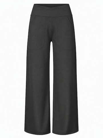 G4Free Regular Pants 'Weite Yogahose für Damen mit überkreuztem Bund und Taschen' in Black: front