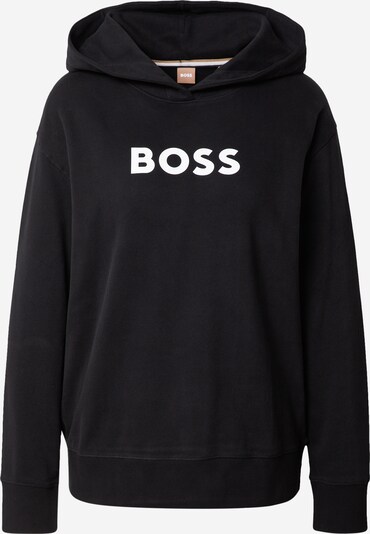 BOSS Sweatshirt 'Edelight' i svart / vit, Produktvy
