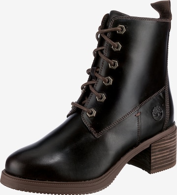 TIMBERLAND Lace-Up Ankle Boots 'Dalston Vibe' in Brown: front