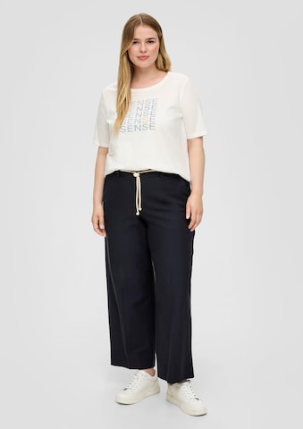 TRIANGLE Wide leg Broek in Blauw