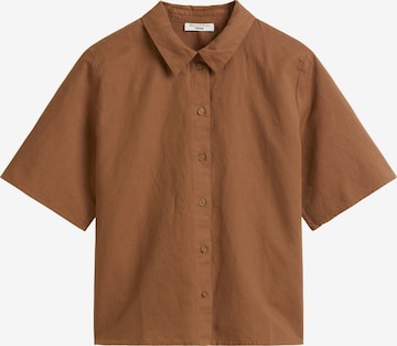 Marc O'Polo DENIM Bluse in Braun: Vorderseite