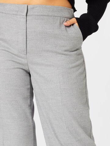 SAMOON Regular Trousers with creases 'Lotta' in Grey