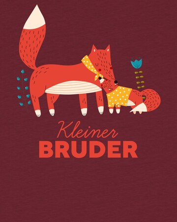 watabout.kids Shirt 'Fuchs Kleiner Bruder' in Red