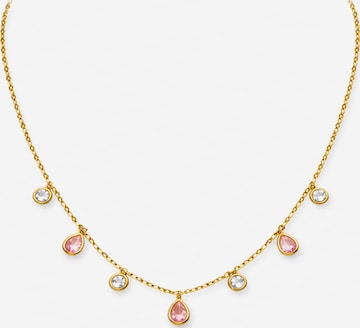 Pure Schmuck Ketting 'Garden Grace Halskette | Bridgerton' in Roze: voorkant