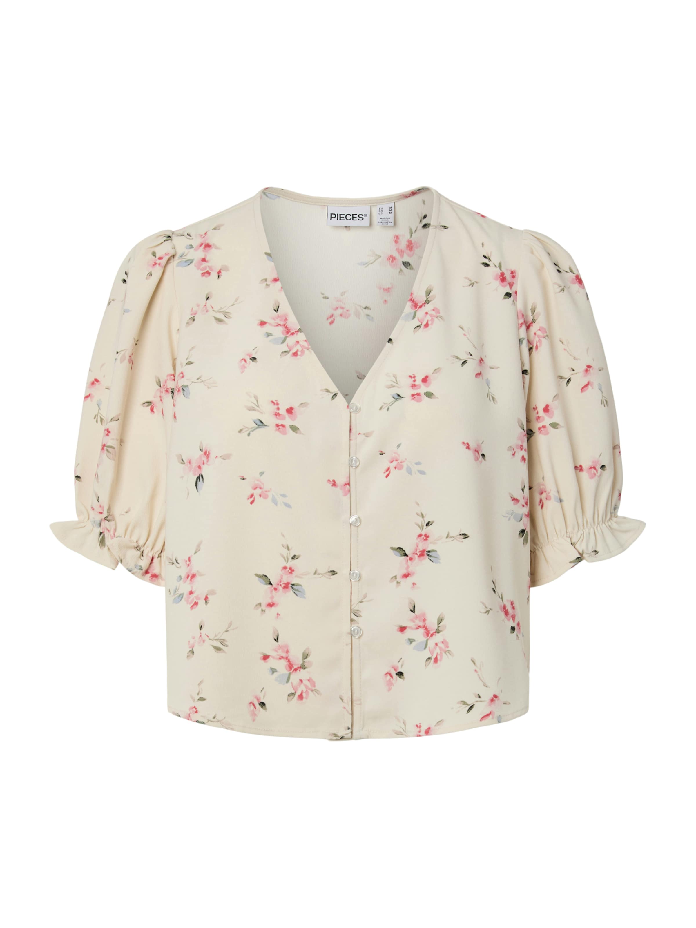 PIECES Blouse 'PCBOSELLA' in Grey: front